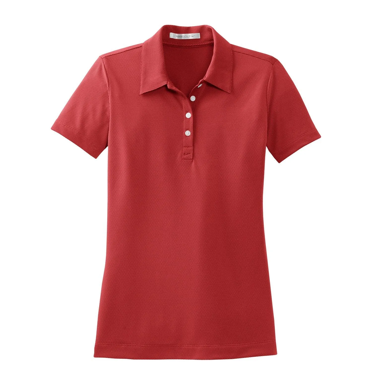 Nike Women's Varsity Red Sphere Dry Short Sleeve Diamond Polo