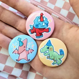 Party Dino Button Set!