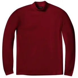 Peruvian Cotton Mock Turtleneck in Burgundy by Scott Barber