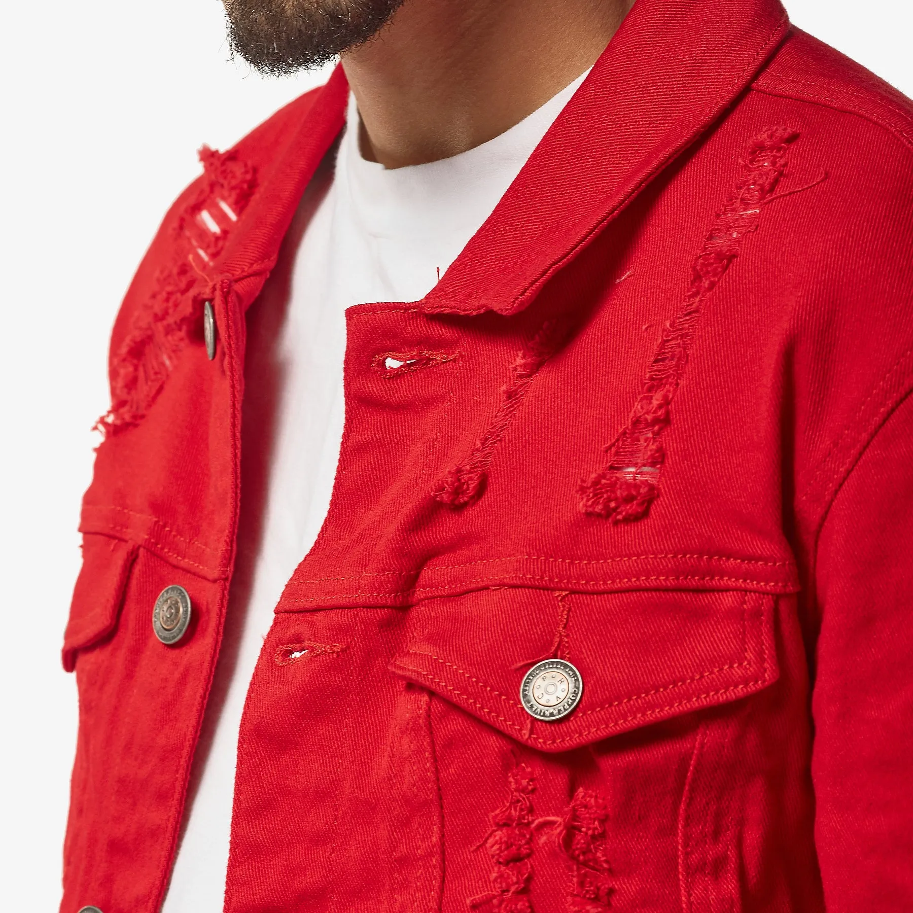 RED DENIM JACKET