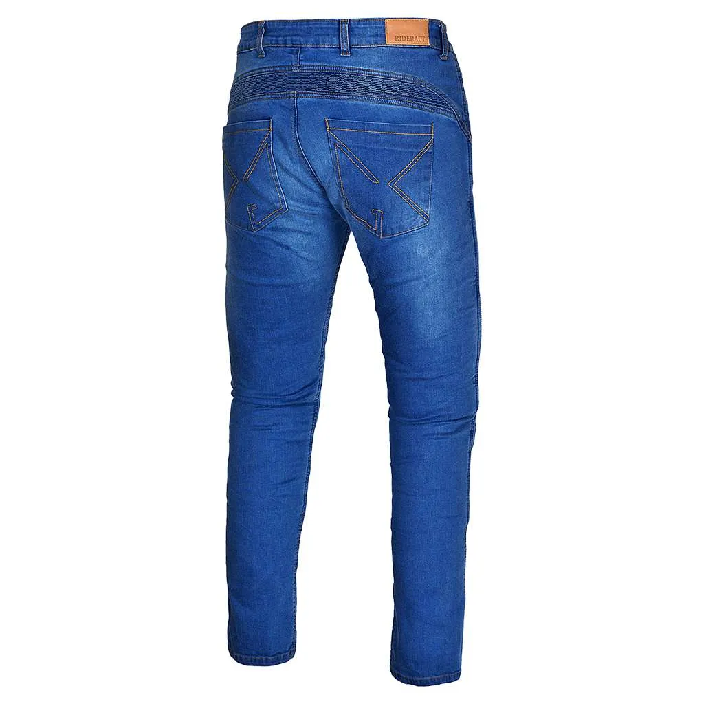 RIDERACT® Men's Biker Jeans Blue Reinforced with Aramid Fiber