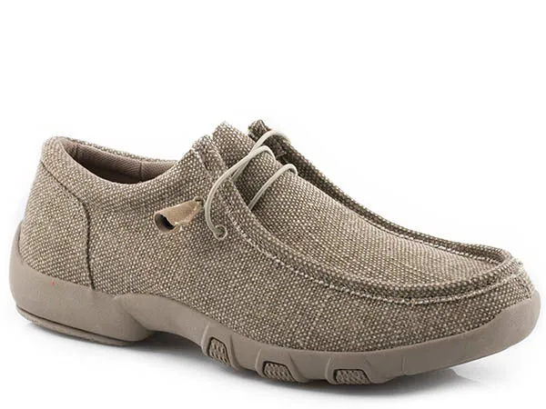 Roper Men's Chillin Canvas Driving Moc-Tan