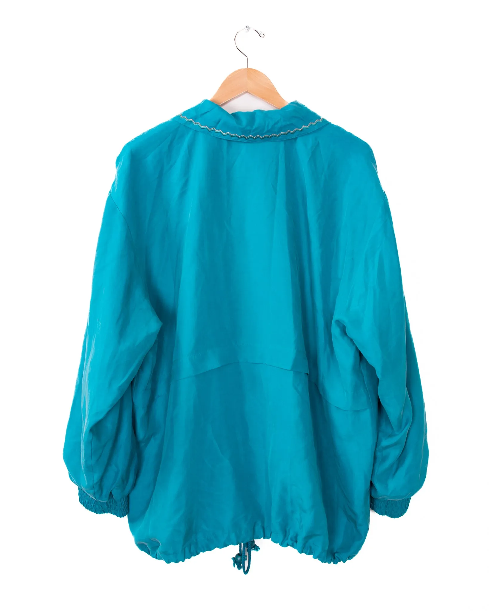 Saint Germain Paris Blue Sequined Silk Jacket