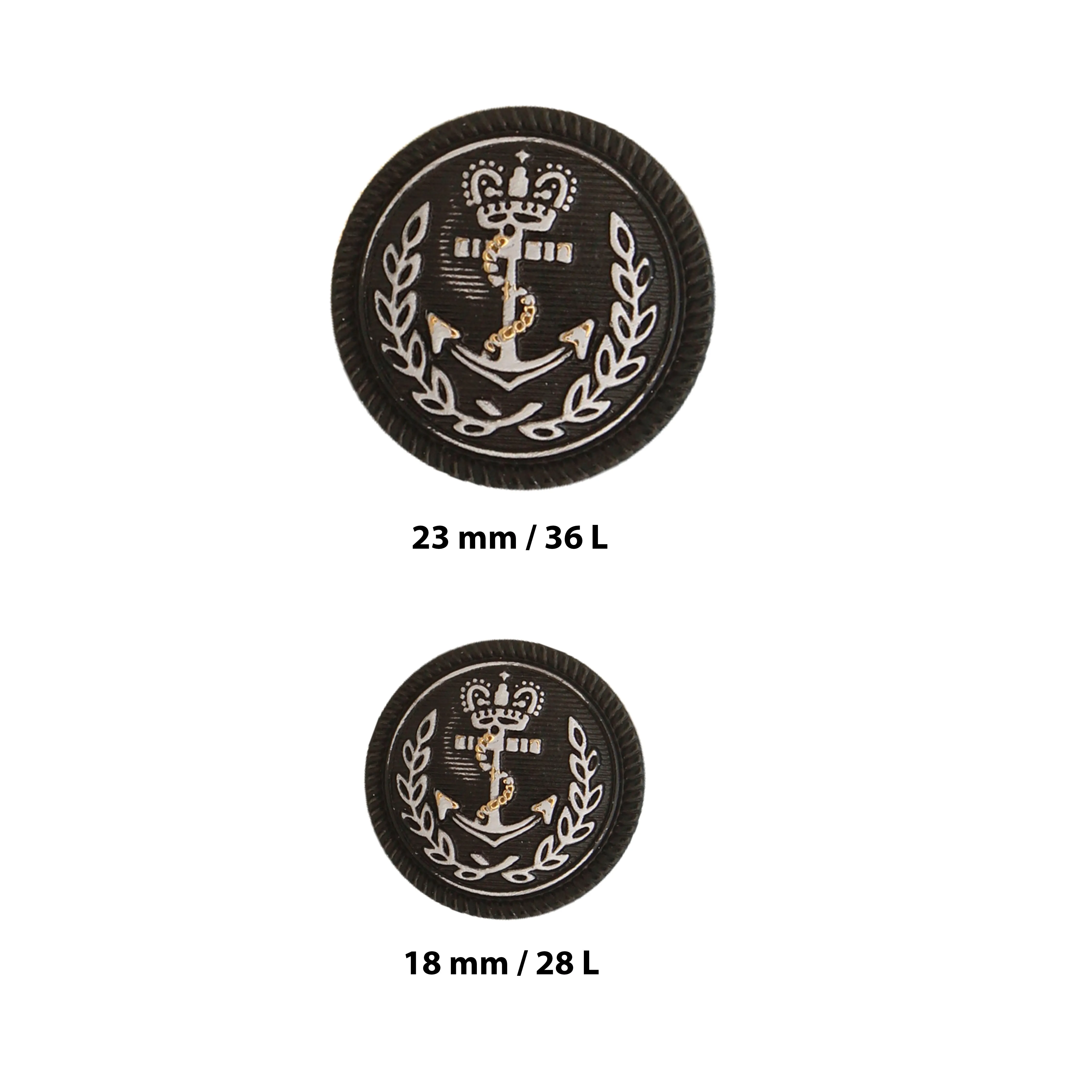 Seafaring Symbols Anchor Design Metal Buttons (8 Big   8 Small)