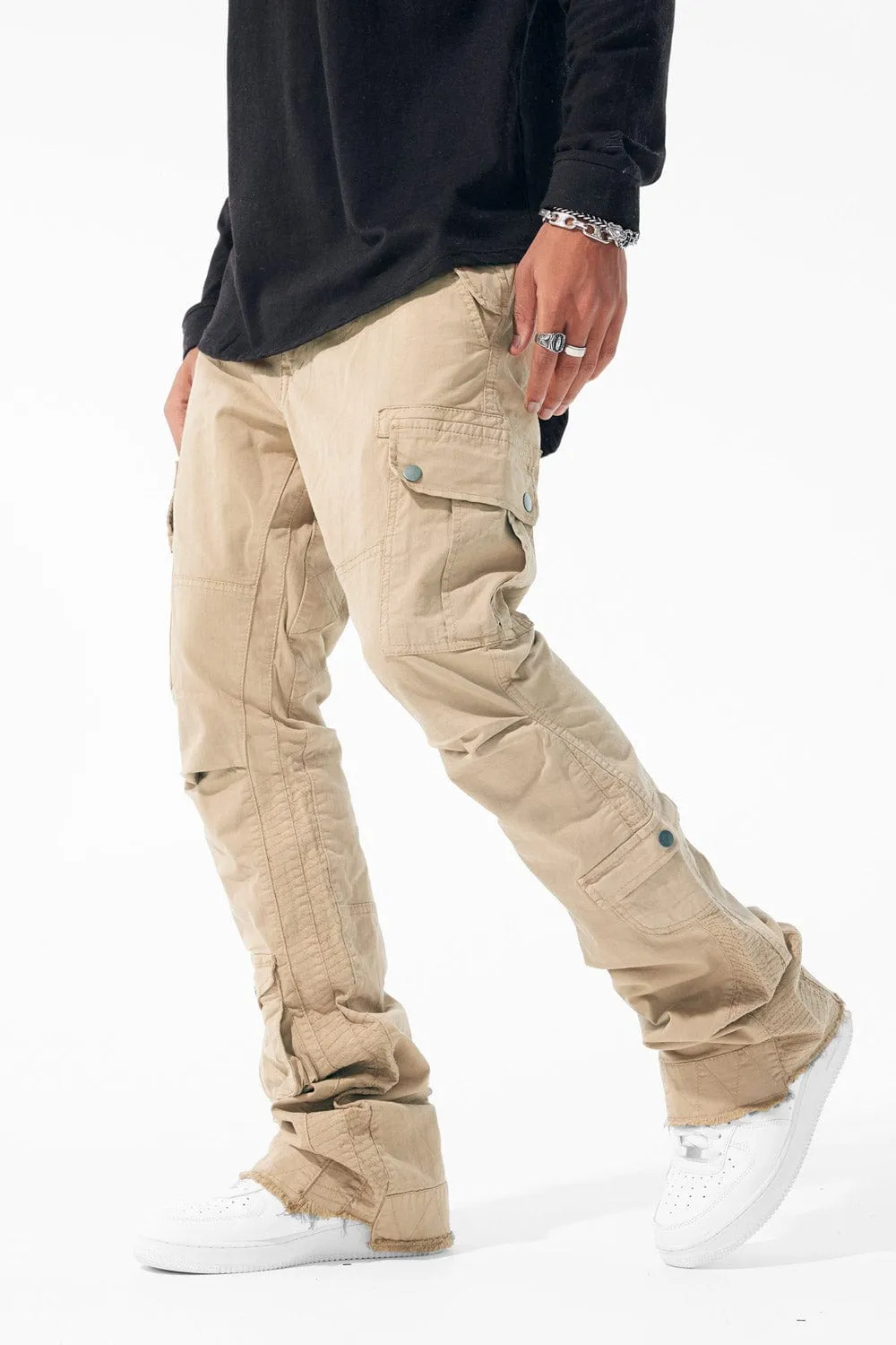 Sean Stacked - Aviation Cargo Pants (Khaki)