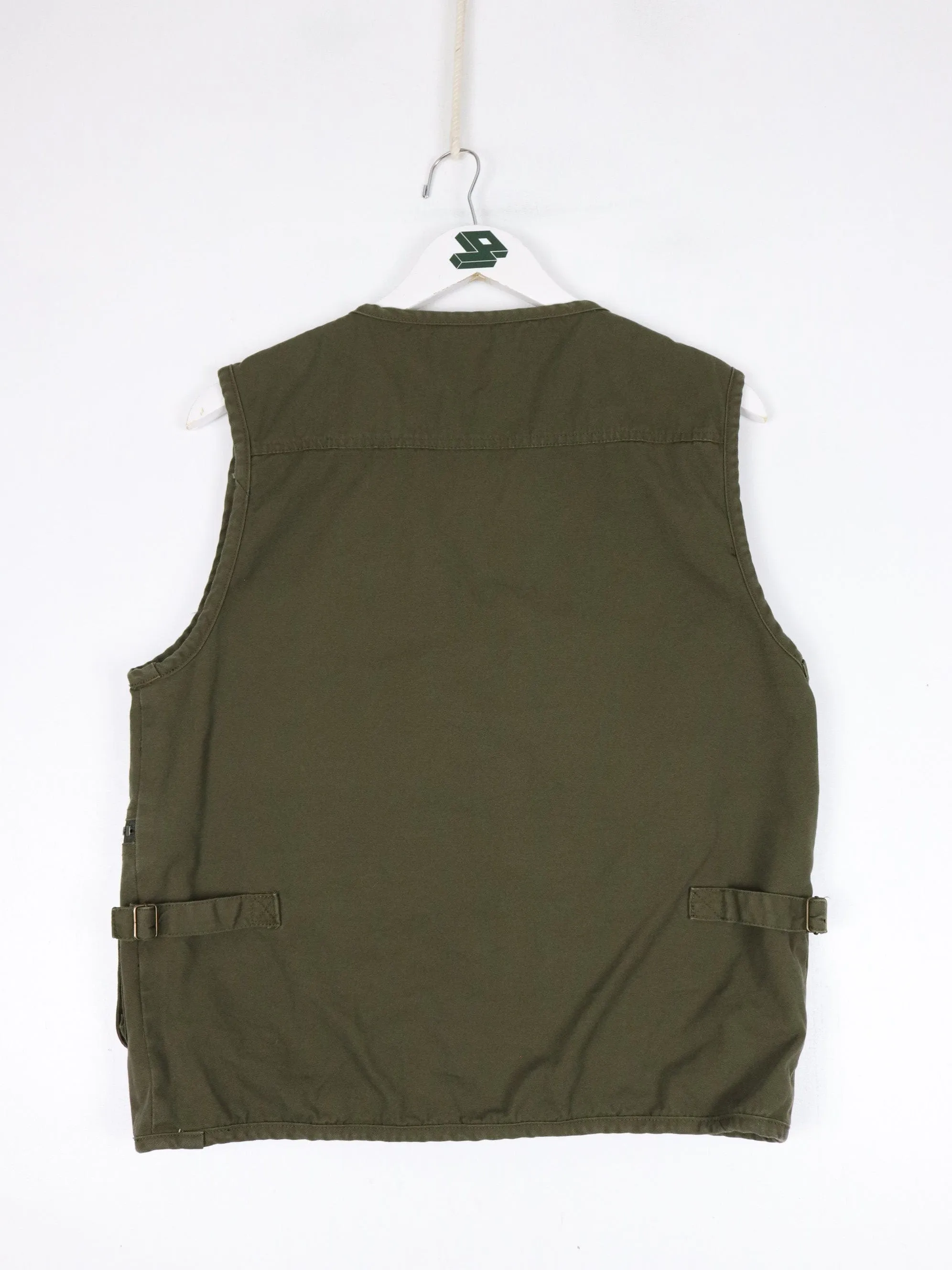 Sergio Louis Vest Mens Small Green Fishing Outdoors