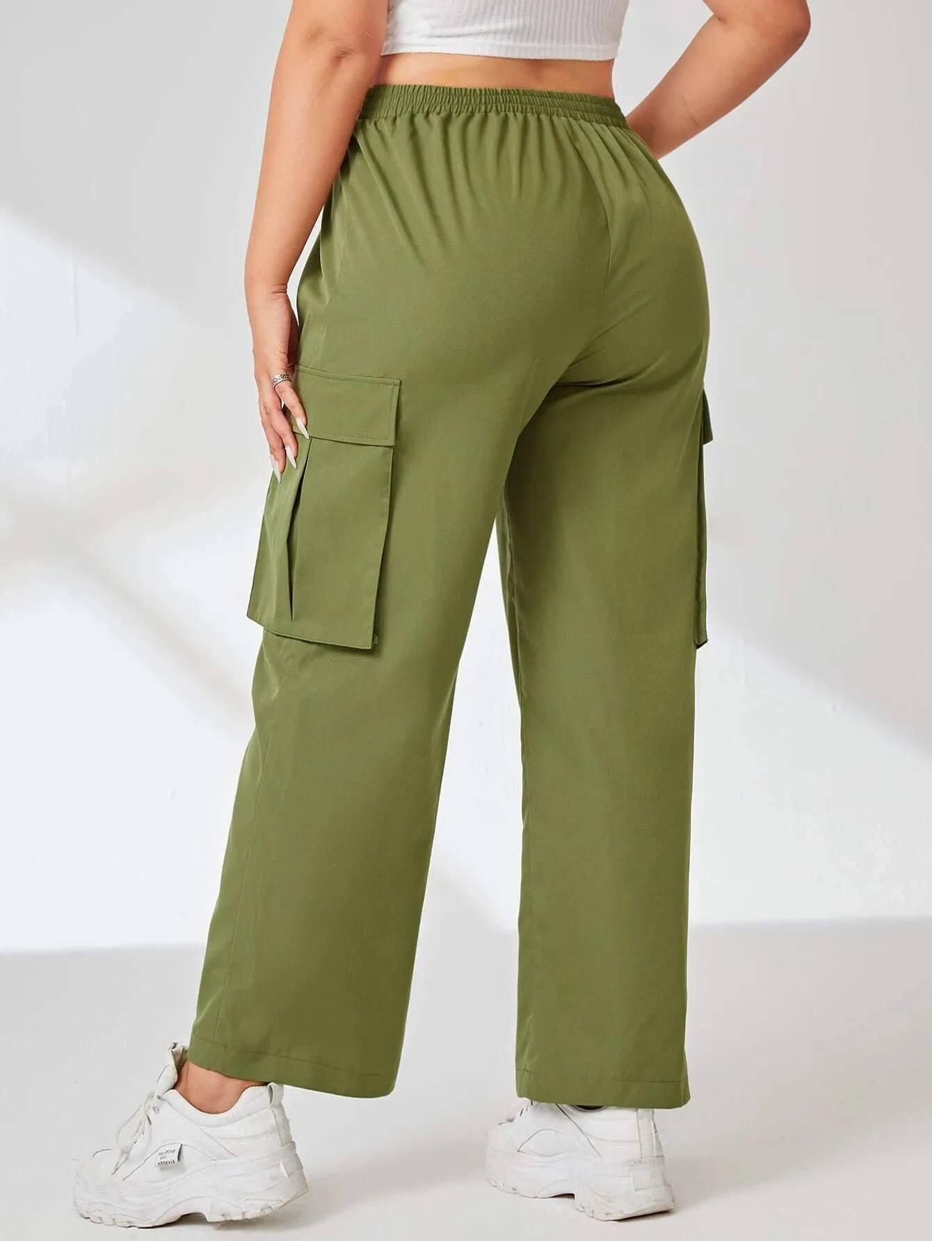 Side Cargo Pants With Flap Pockets