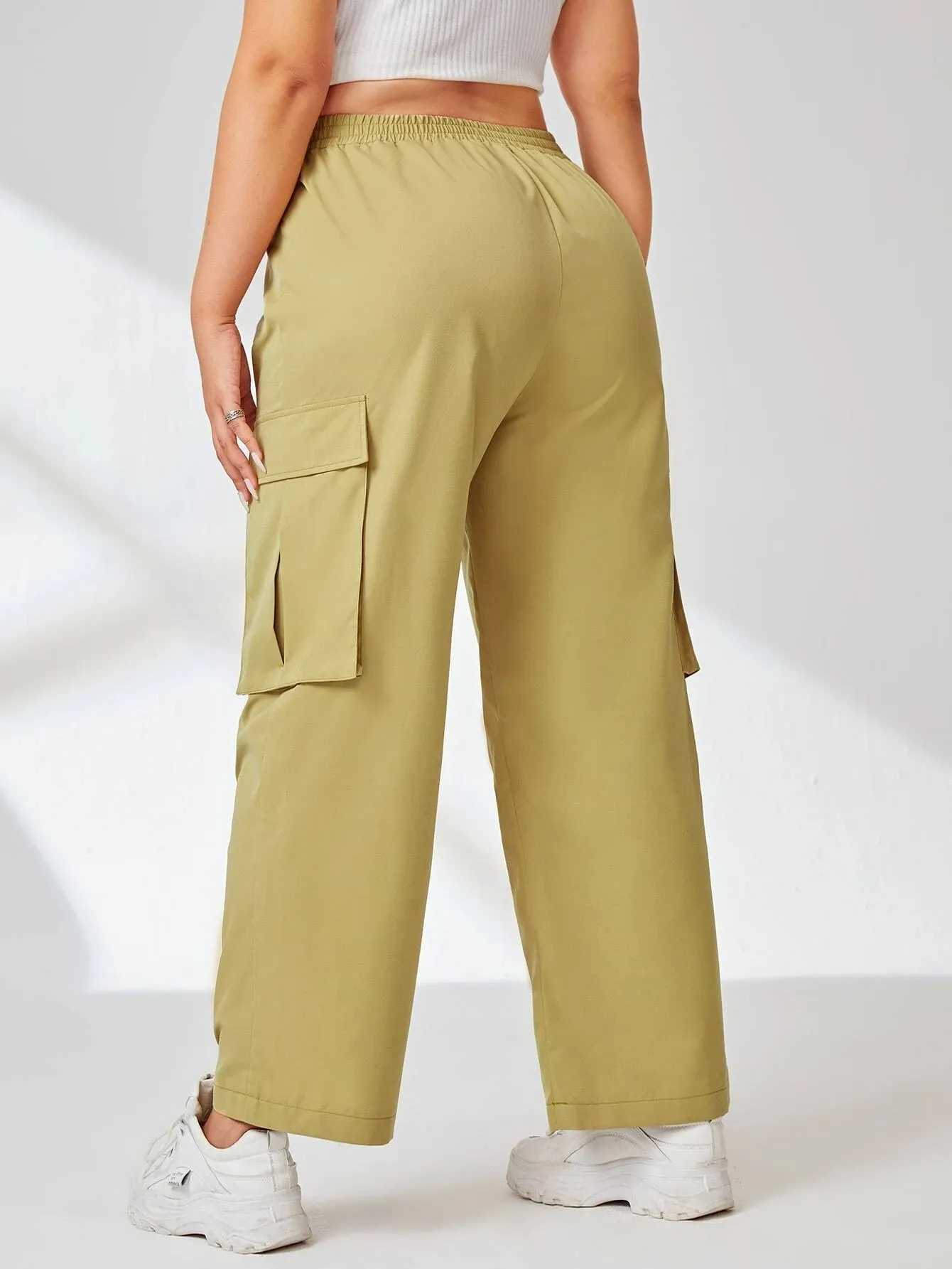 Side Cargo Pants With Flap Pockets