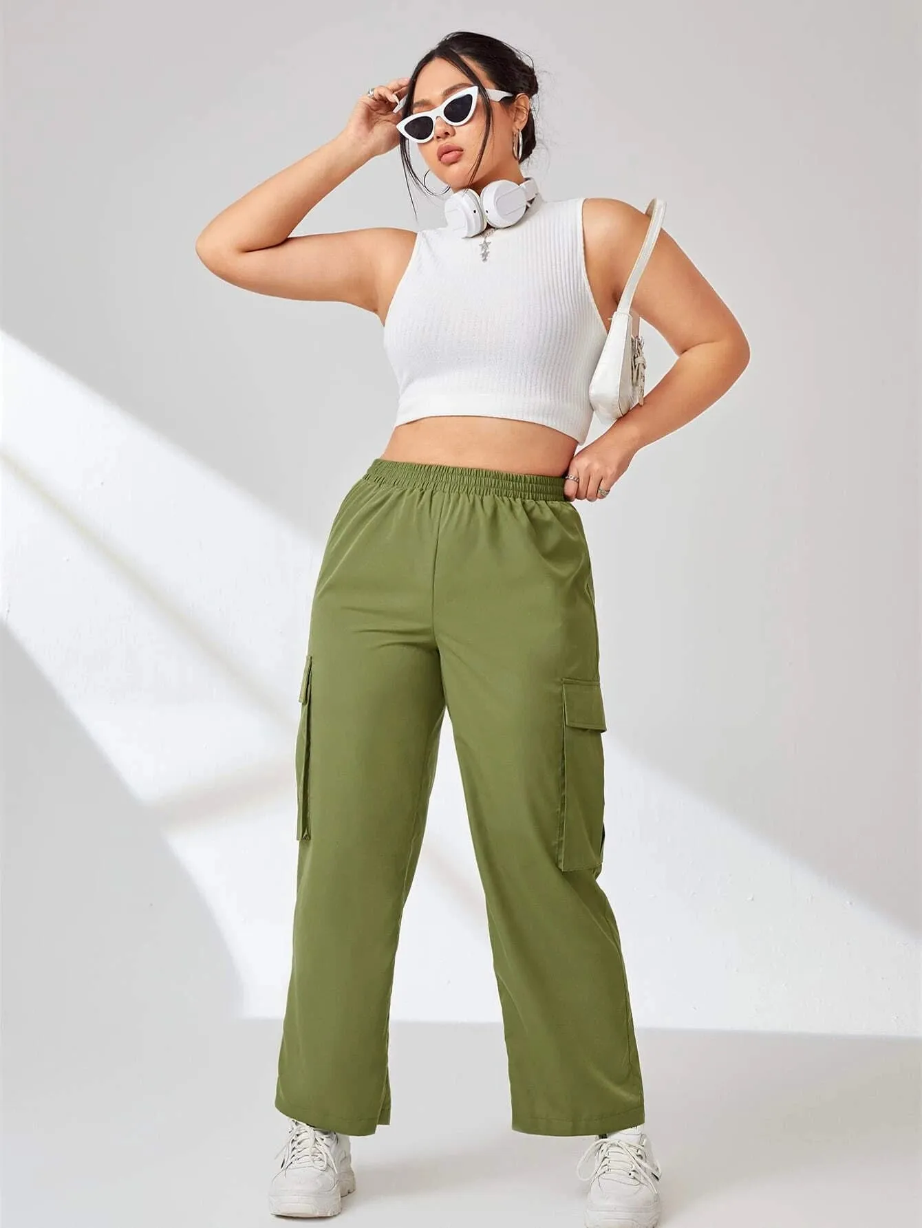 Side Cargo Pants With Flap Pockets