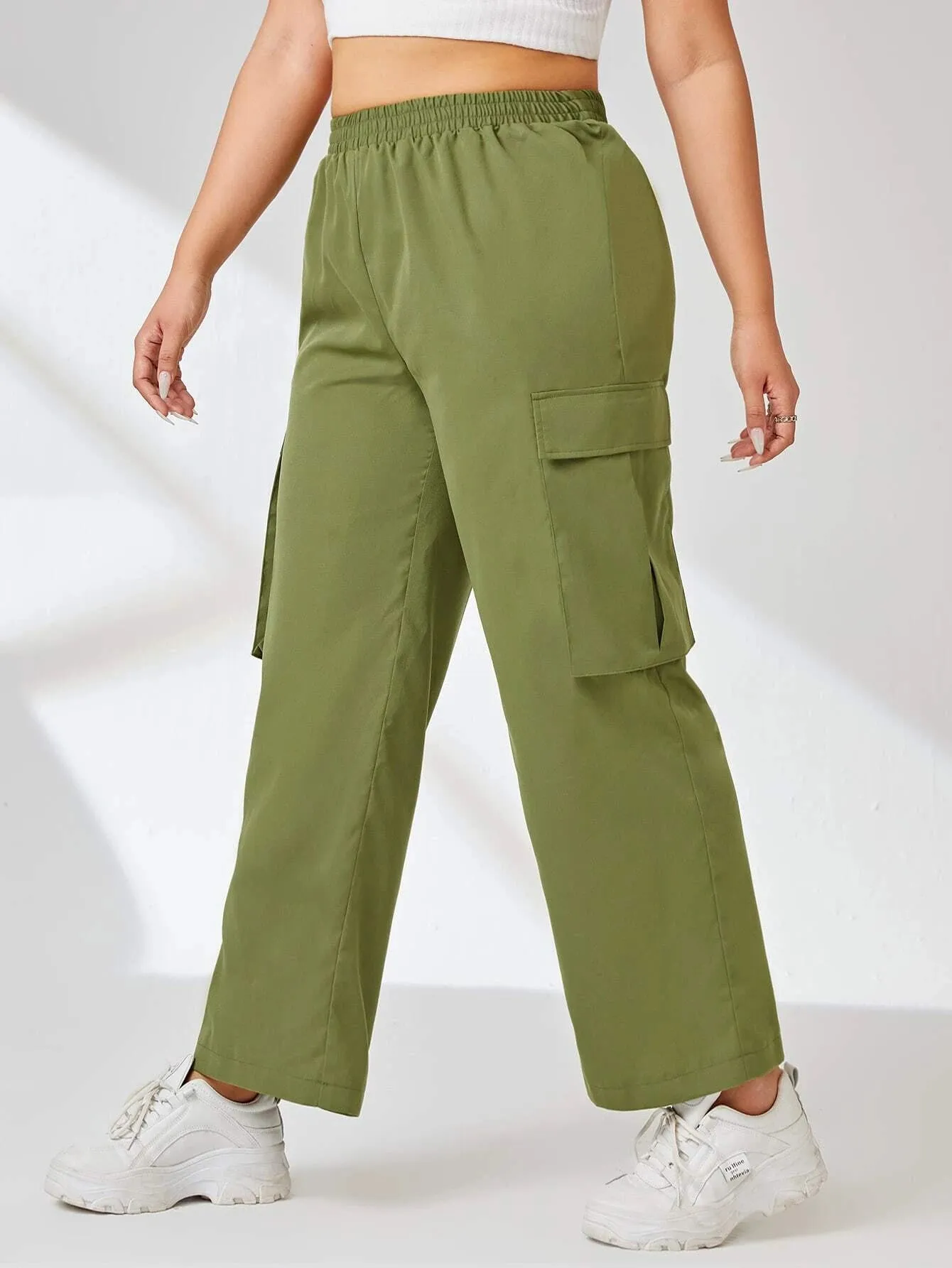 Side Cargo Pants With Flap Pockets