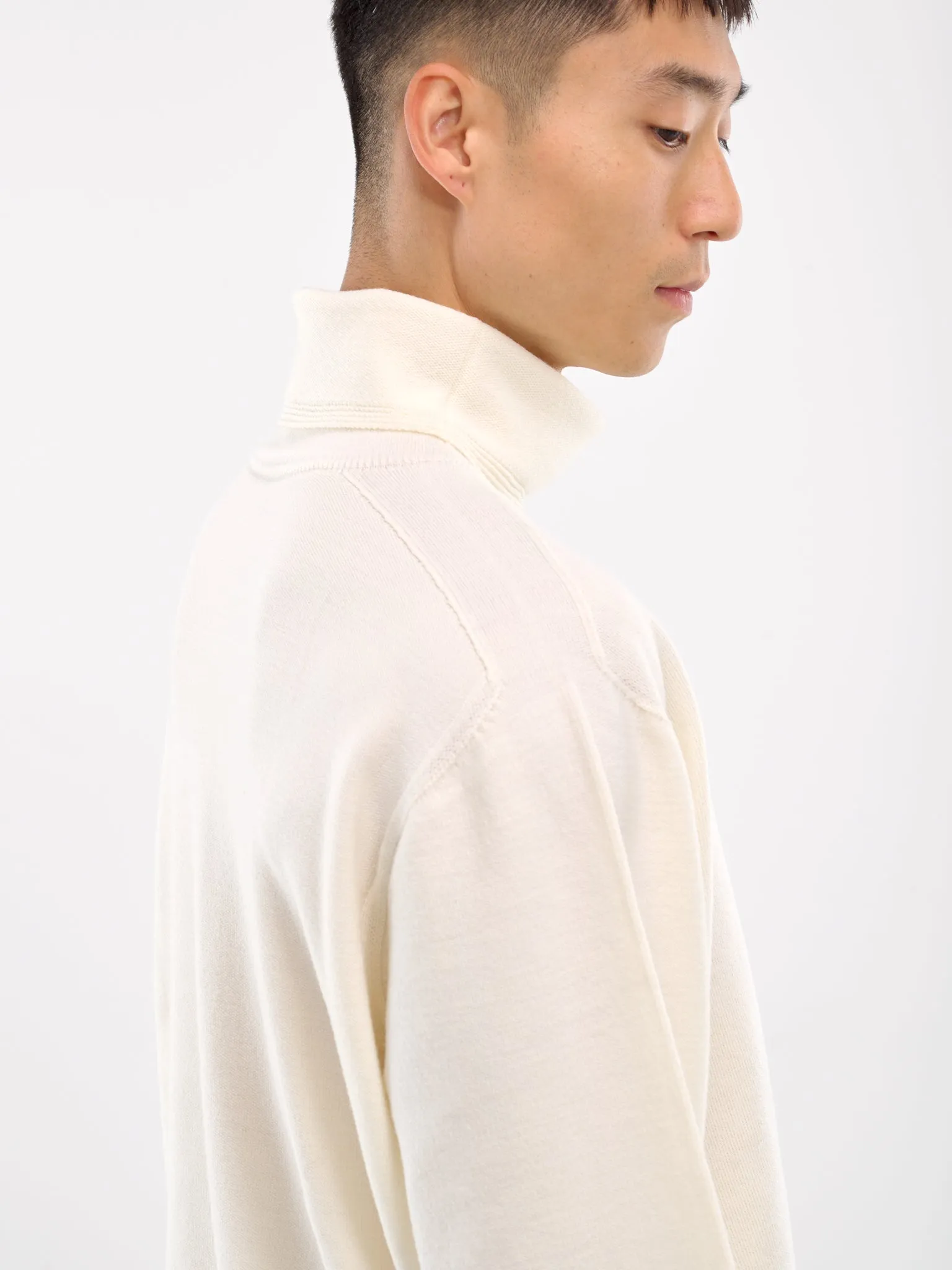 Smooth Wool Sweater (HP48KN215-41-IVORY)