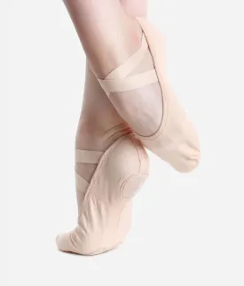 Split Sole Stretch Canvas Vegan Ballet Shoes, Wide Width - VEGAN SD16 L