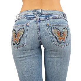 Studded Eagle Wing Jeans (XS)