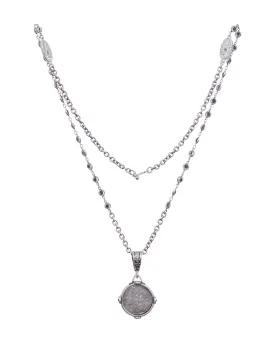 Swarovski Dupuis Medal Necklace