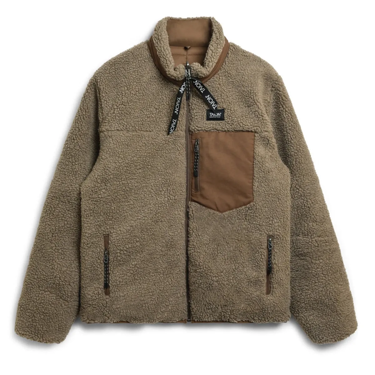 Taion Down Boa Reversible Jacket - Brown-Beige