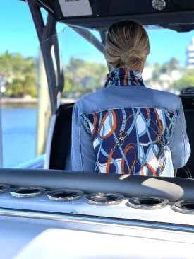 The Light Denim Jacket / Navy Straps