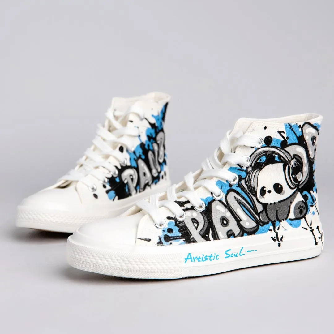 Urban Style Panda High Top Canvas Shoes - Women's