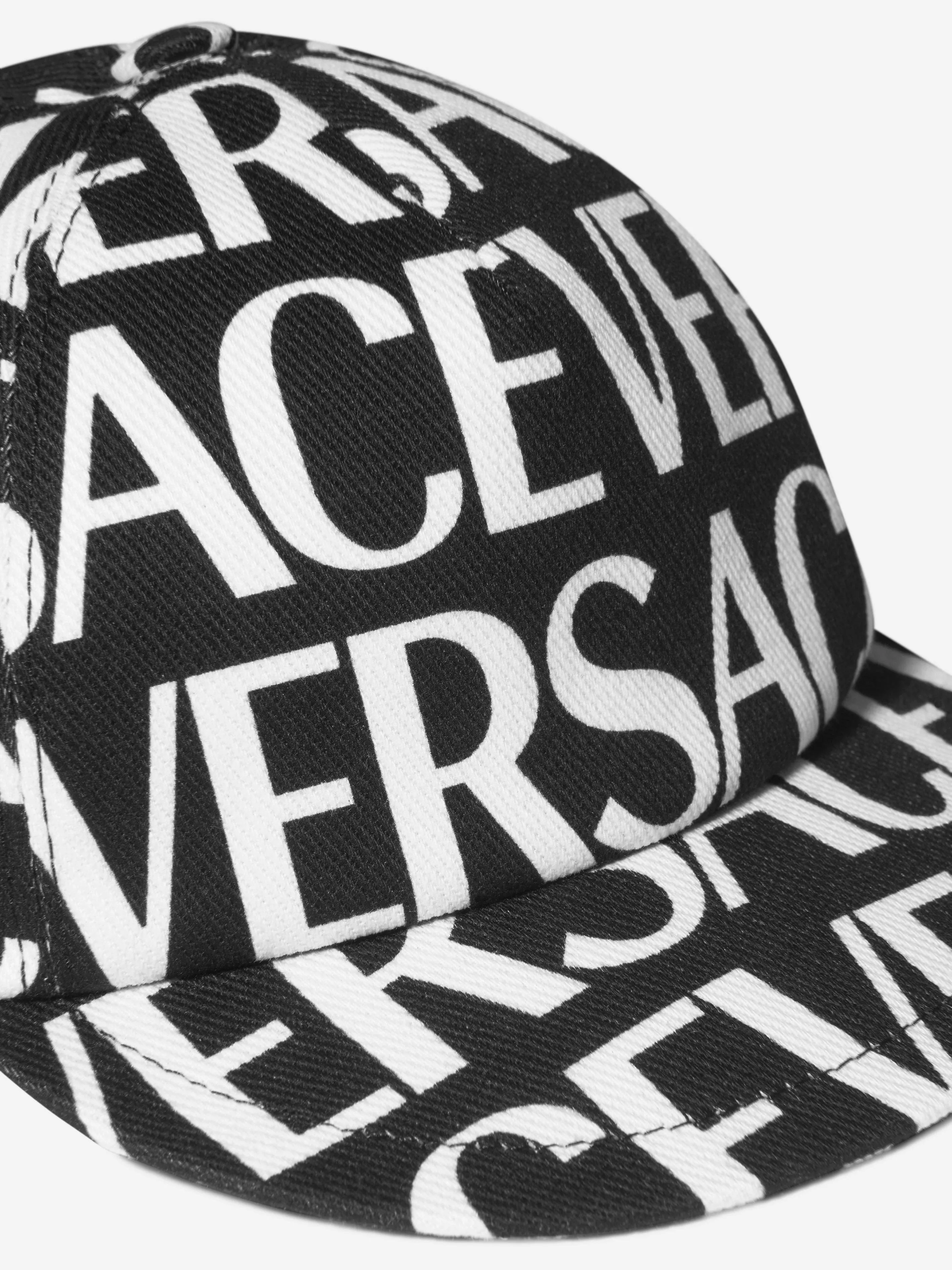 Versace Kids Logo Print Cap