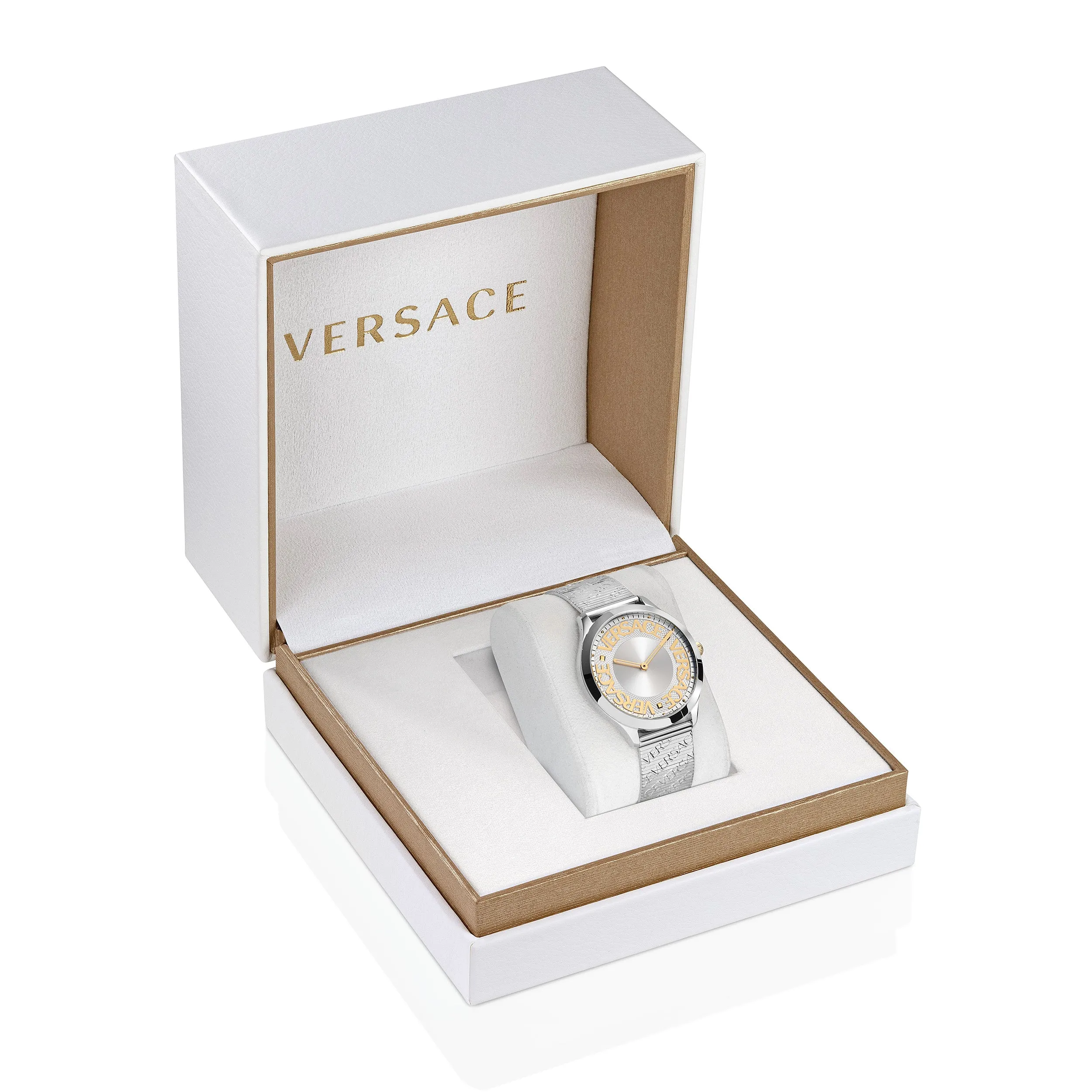 Versace Logo Halo Silver Dial Women Watch - Ve2O00422