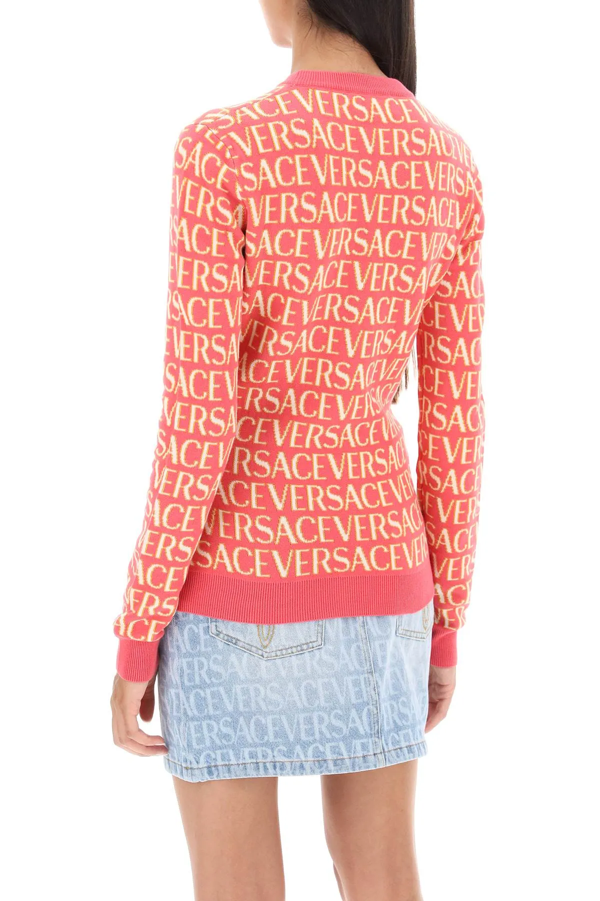 Versace 'versace allover' crew-neck sweater