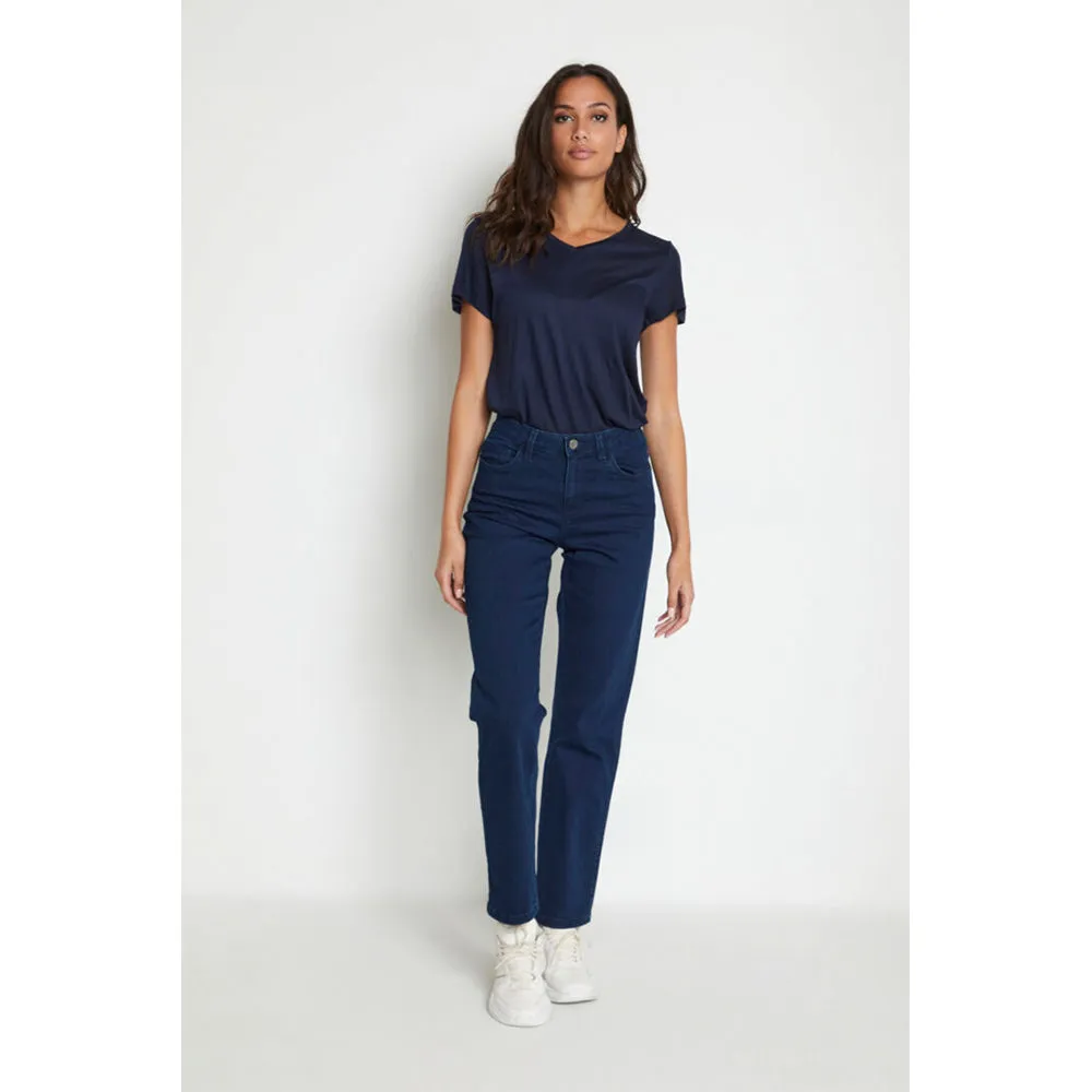 Vicky straight jeans dark blue denim