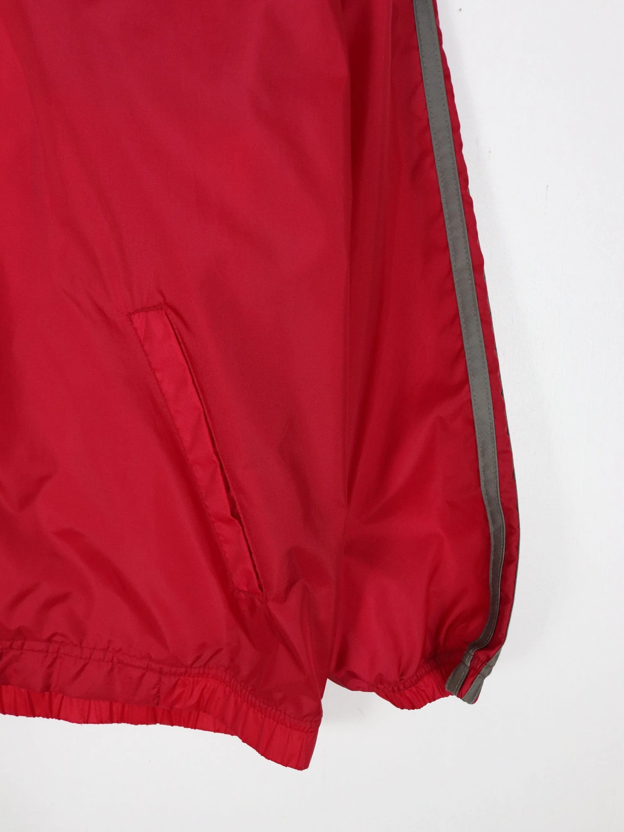 Vintage Adidas Windbreaker Youth Large Red Hooded Jacket