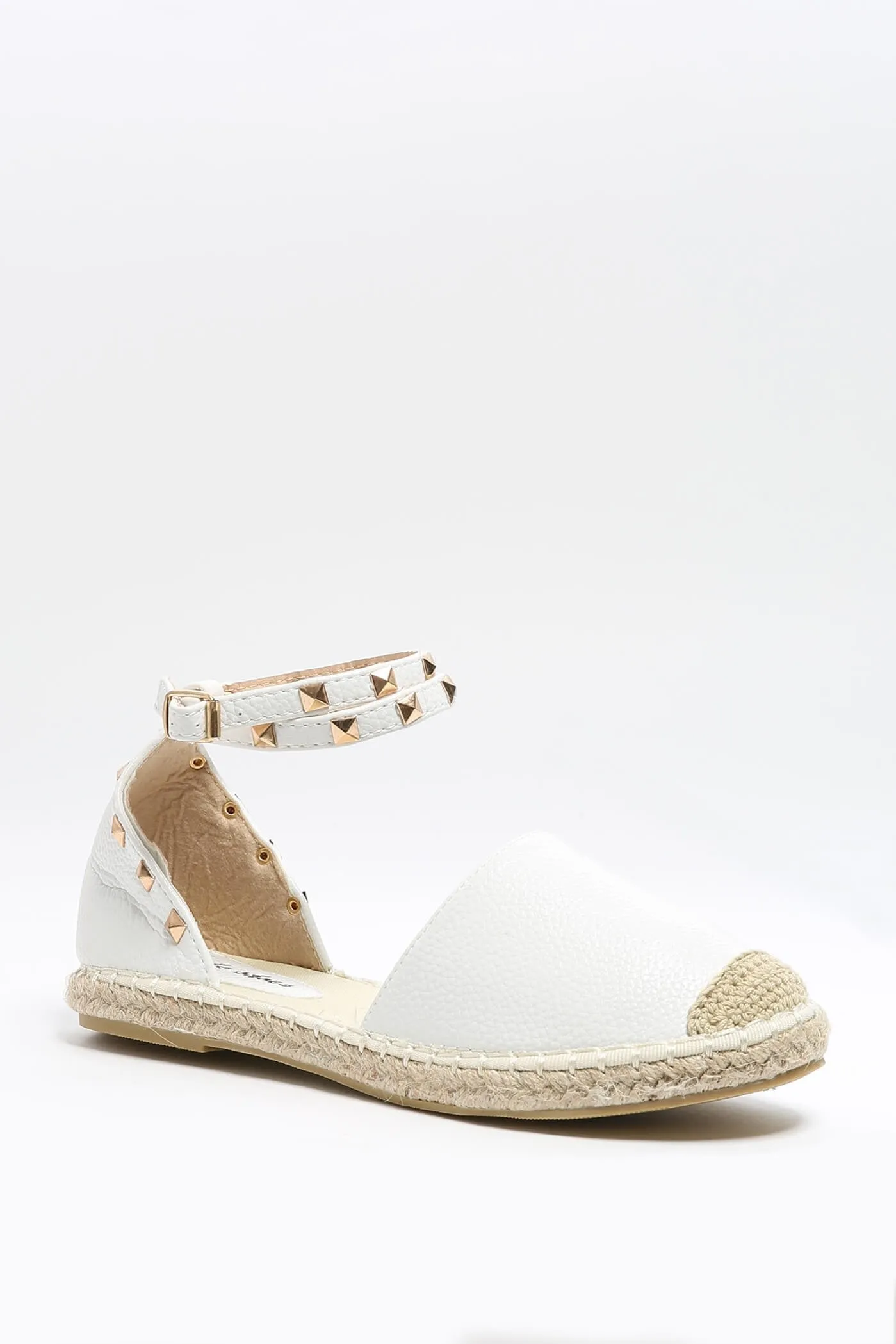 White Flat Canvas Shoe