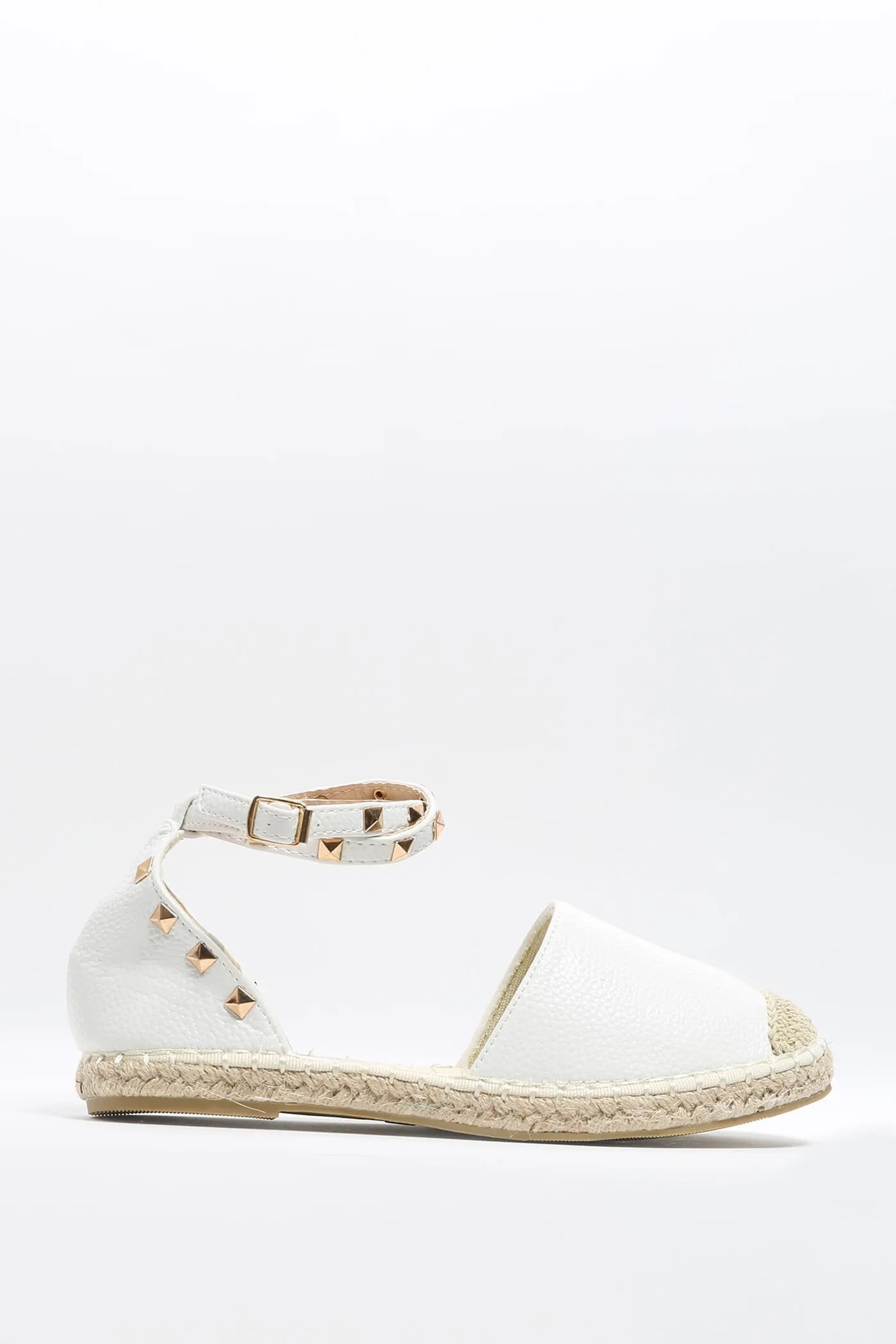 White Flat Canvas Shoe