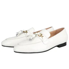 White Patent Leather Men Loafers - Men Shoes