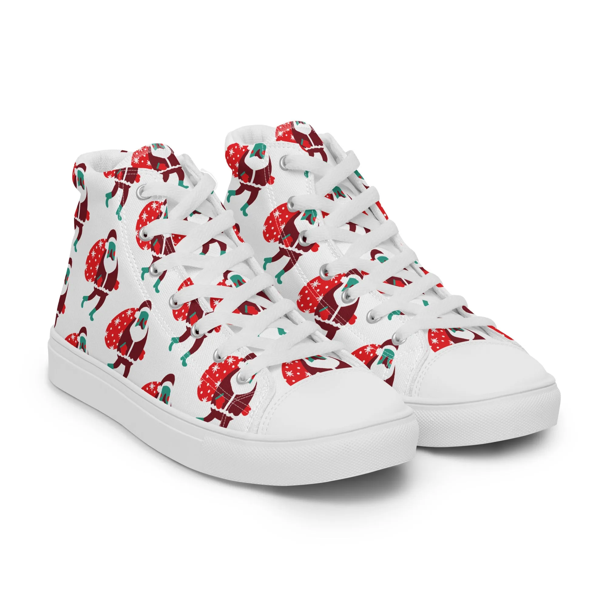 Women Christmas High Top Canvas Shoes (Glamourange Holiday Magic Canvas Shoes For Women - 0012)