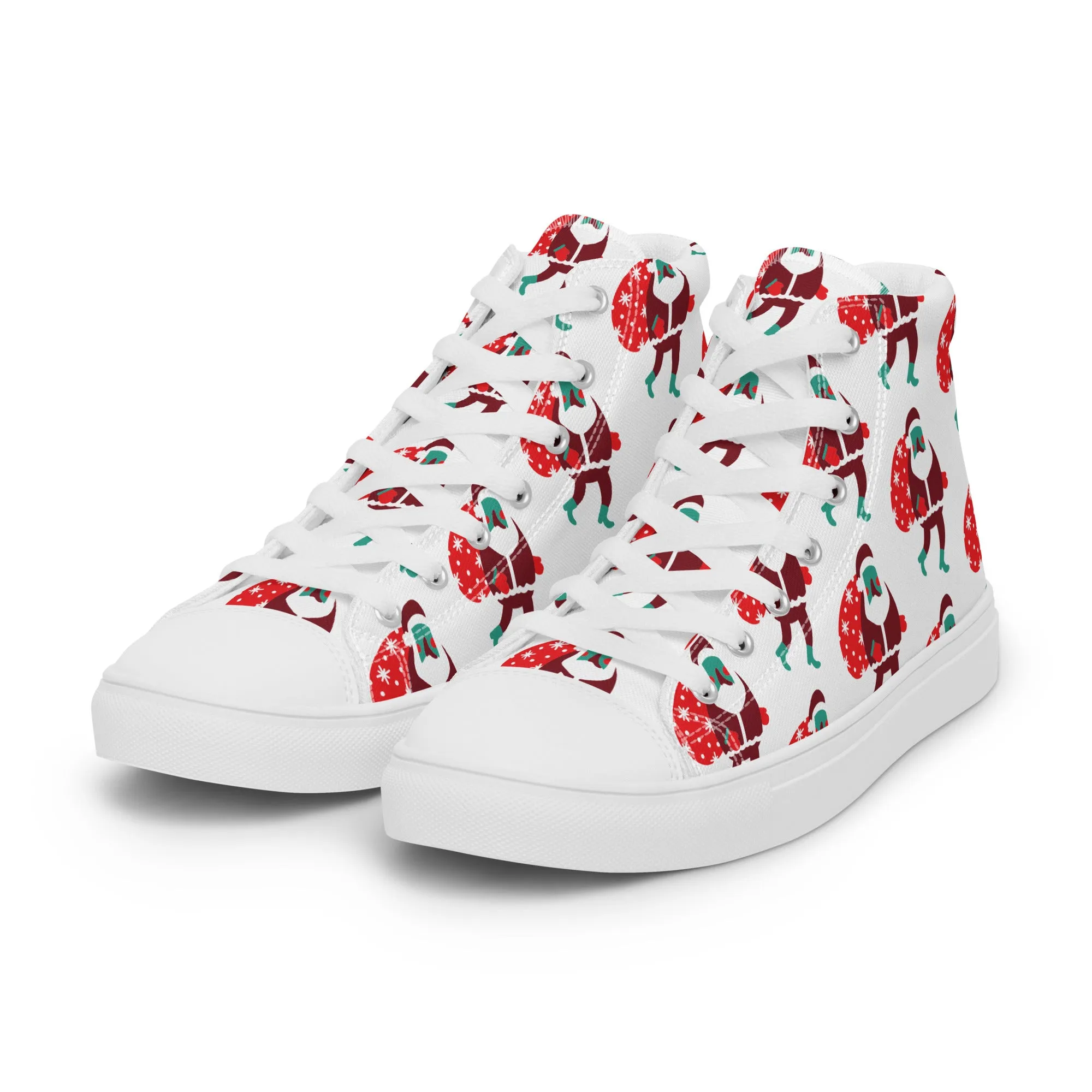 Women Christmas High Top Canvas Shoes (Glamourange Holiday Magic Canvas Shoes For Women - 0012)