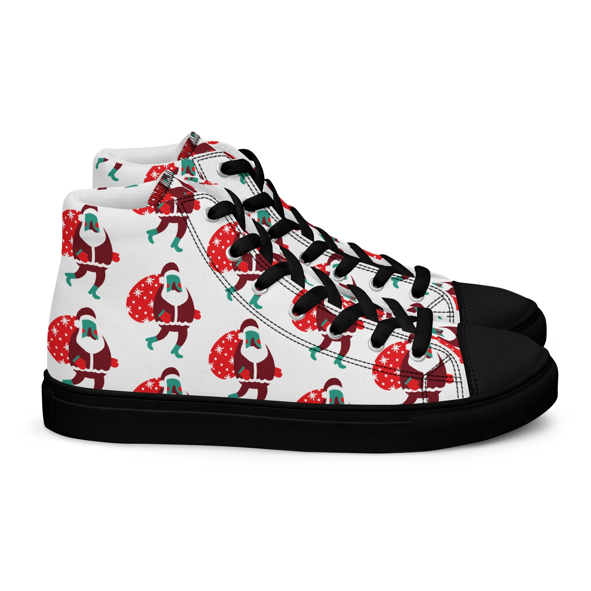 Women Christmas High Top Canvas Shoes (Glamourange Holiday Magic Canvas Shoes For Women - 0012)