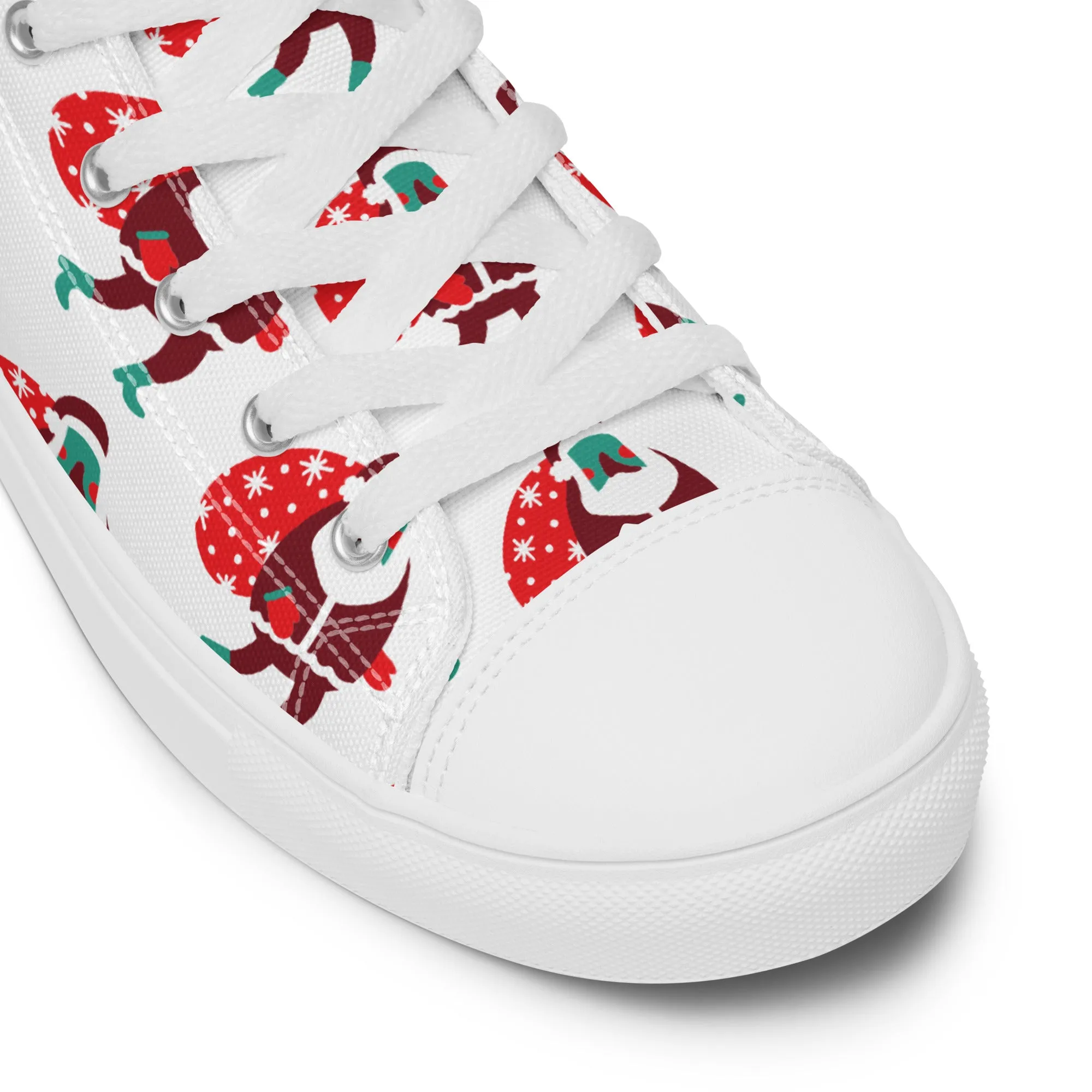 Women Christmas High Top Canvas Shoes (Glamourange Holiday Magic Canvas Shoes For Women - 0012)