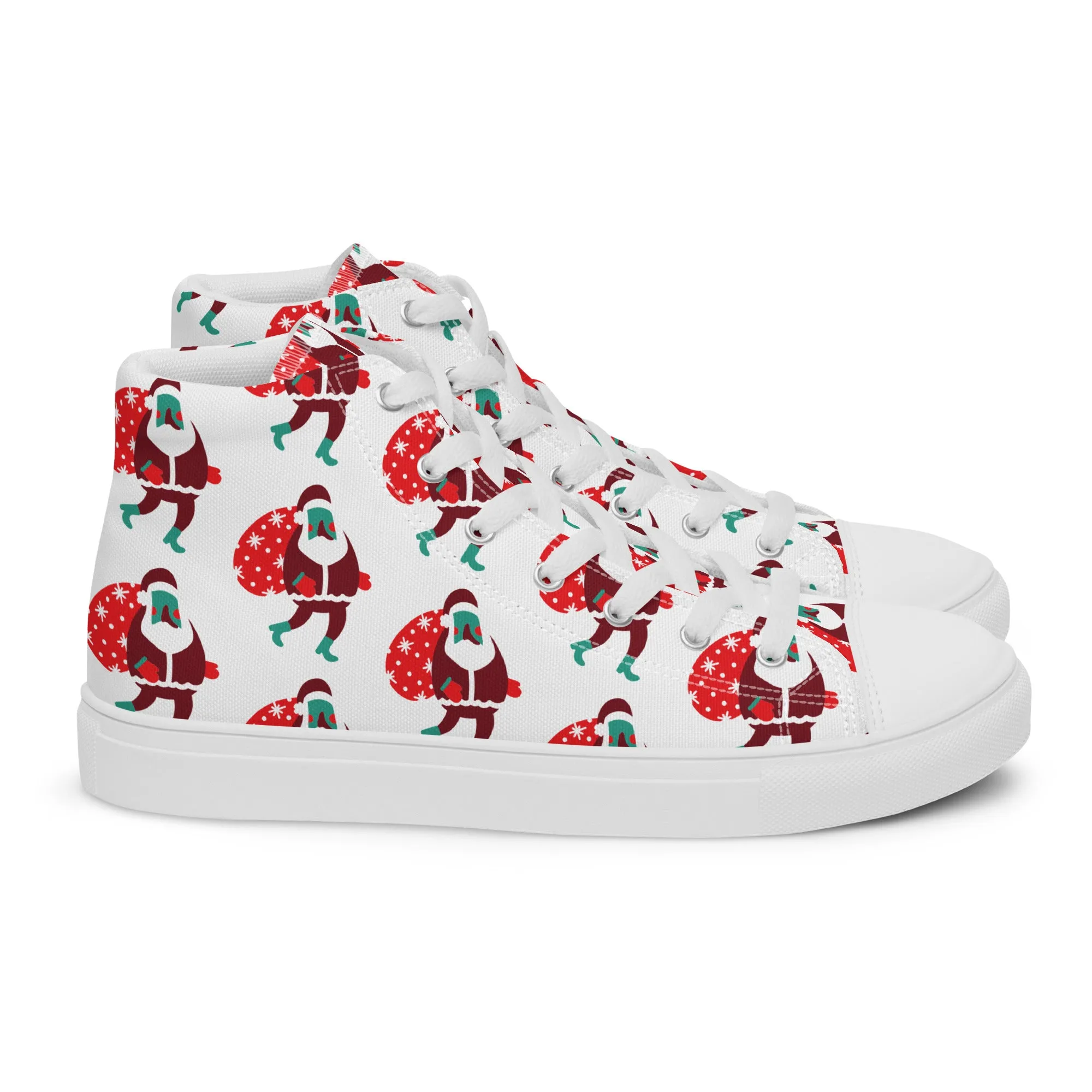 Women Christmas High Top Canvas Shoes (Glamourange Holiday Magic Canvas Shoes For Women - 0012)