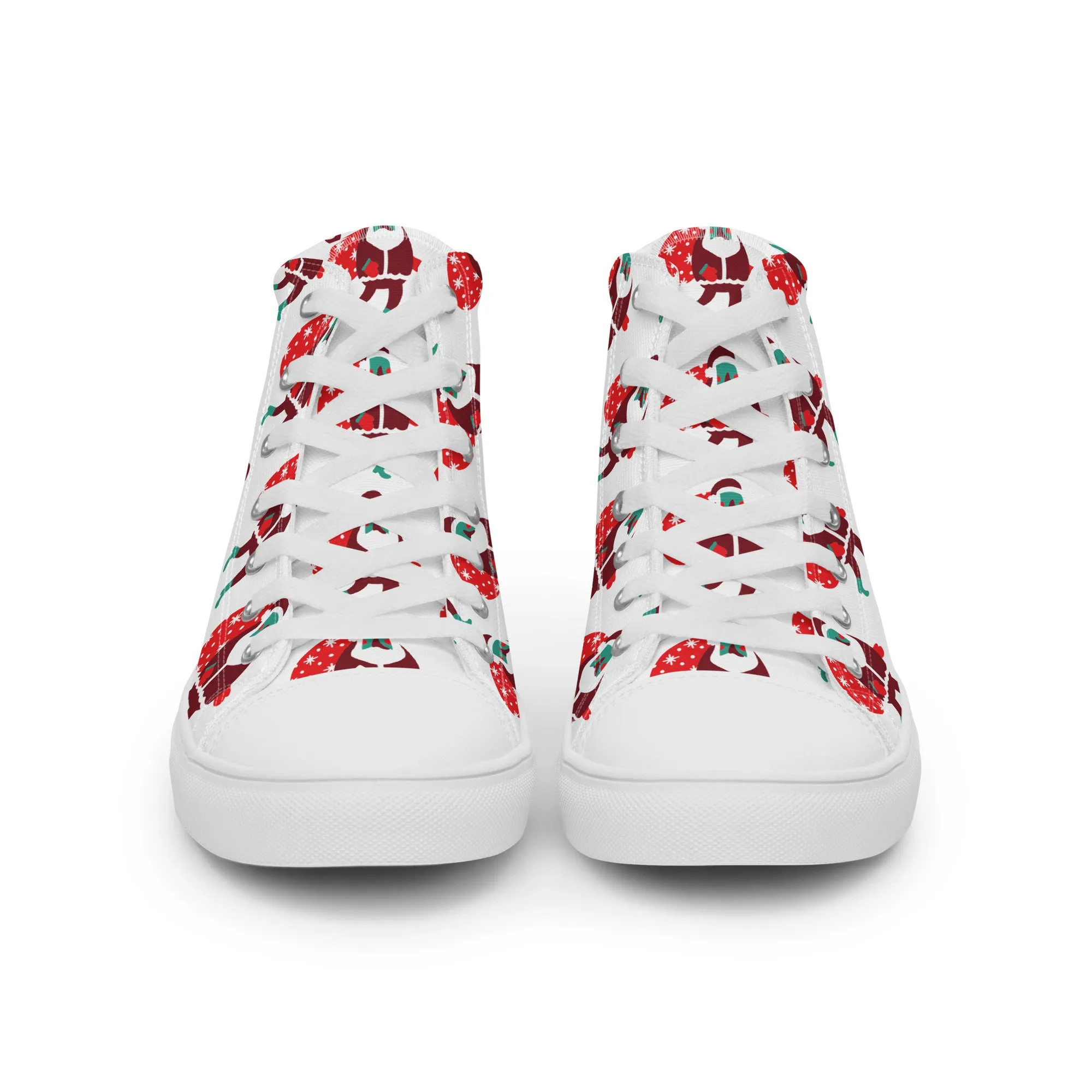 Women Christmas High Top Canvas Shoes (Glamourange Holiday Magic Canvas Shoes For Women - 0012)