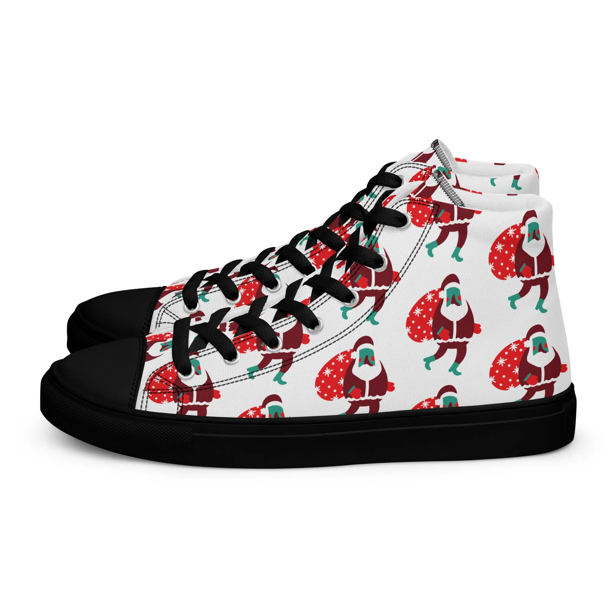 Women Christmas High Top Canvas Shoes (Glamourange Holiday Magic Canvas Shoes For Women - 0012)