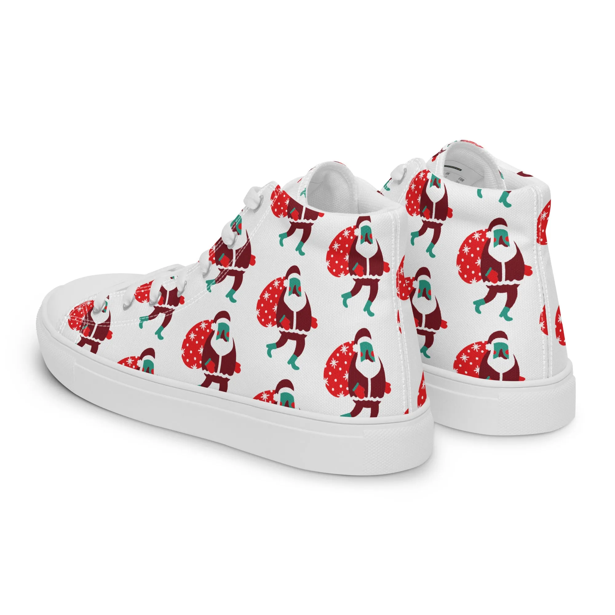 Women Christmas High Top Canvas Shoes (Glamourange Holiday Magic Canvas Shoes For Women - 0012)