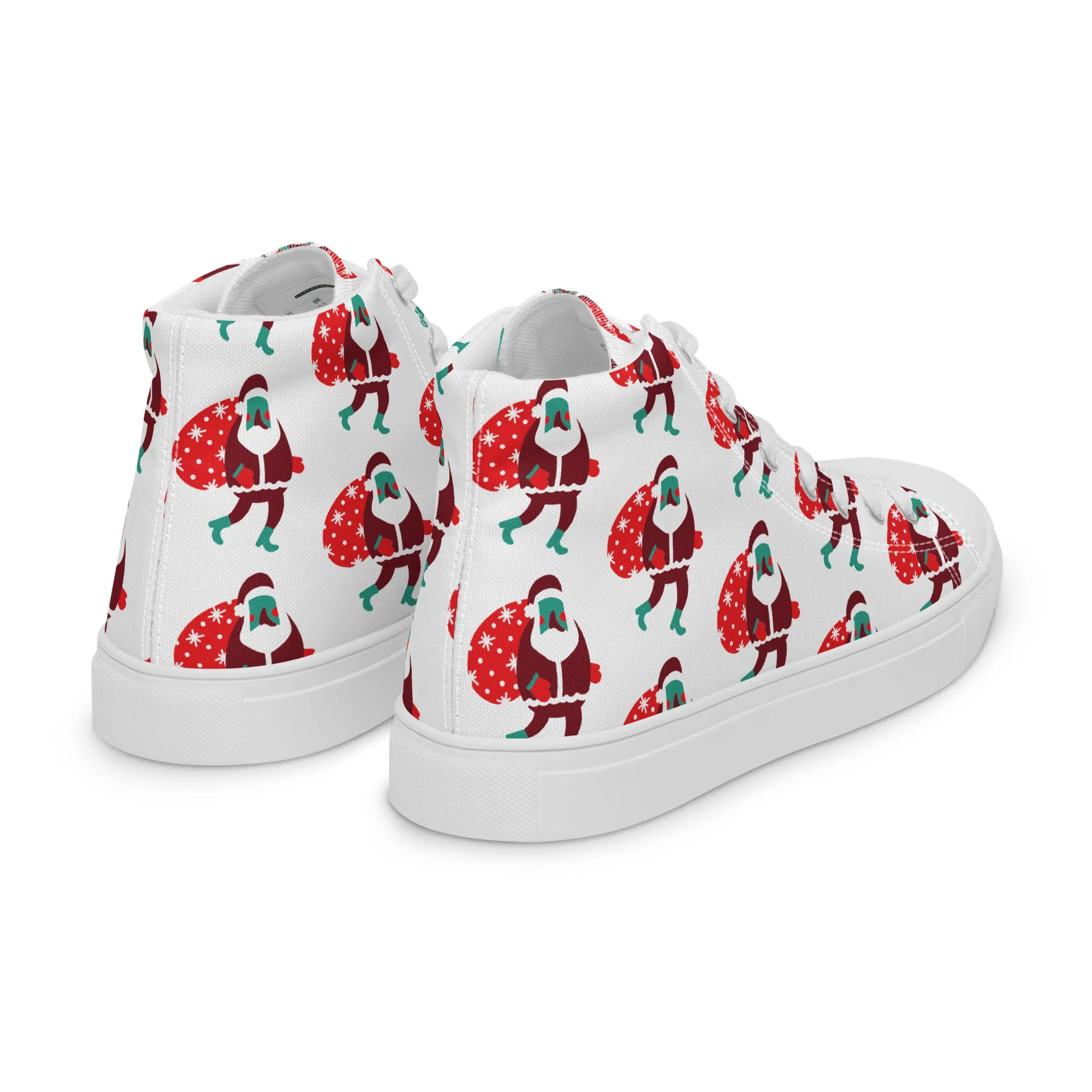 Women Christmas High Top Canvas Shoes (Glamourange Holiday Magic Canvas Shoes For Women - 0012)