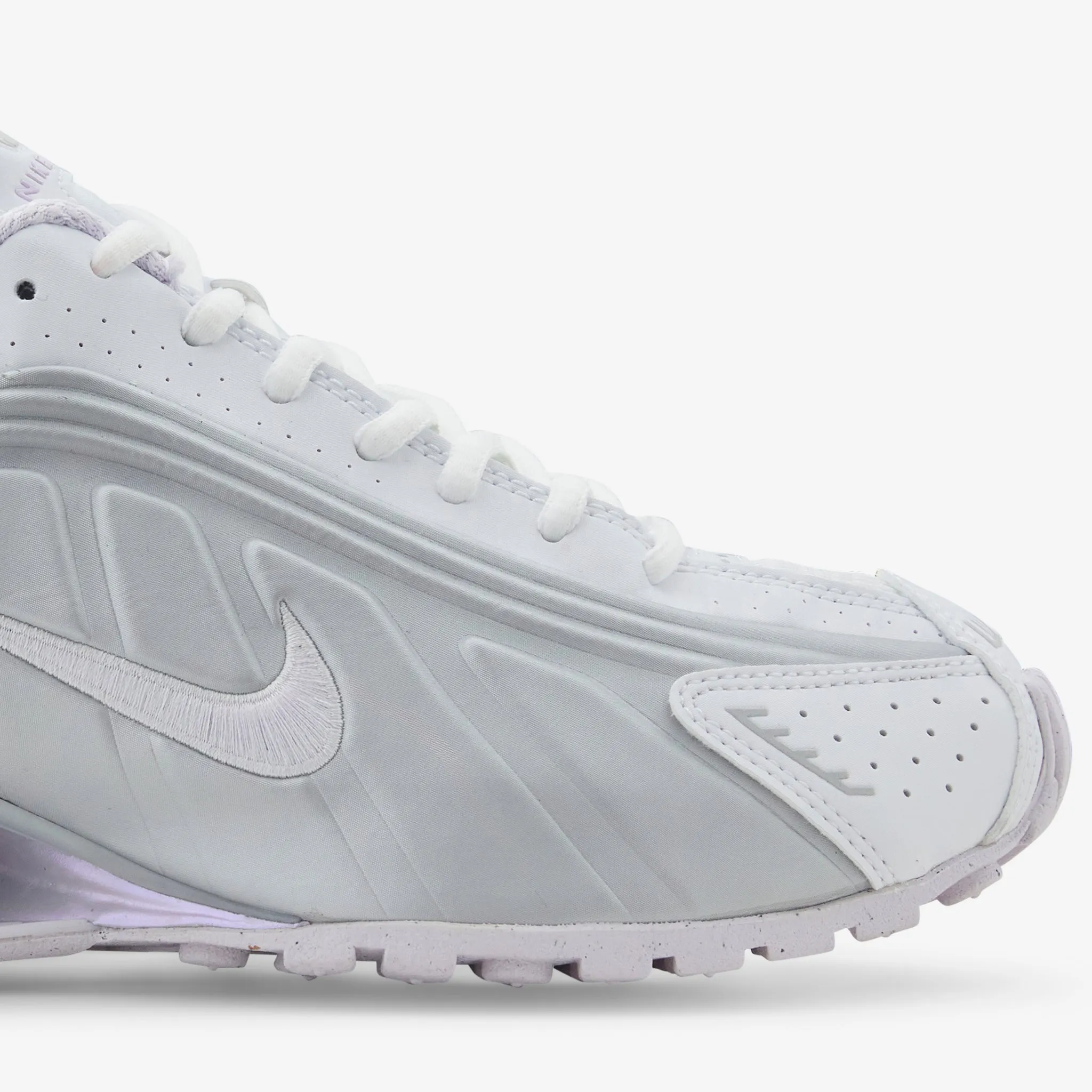 Women's Shox R4 White | Barely Grape | MTLC Platinum