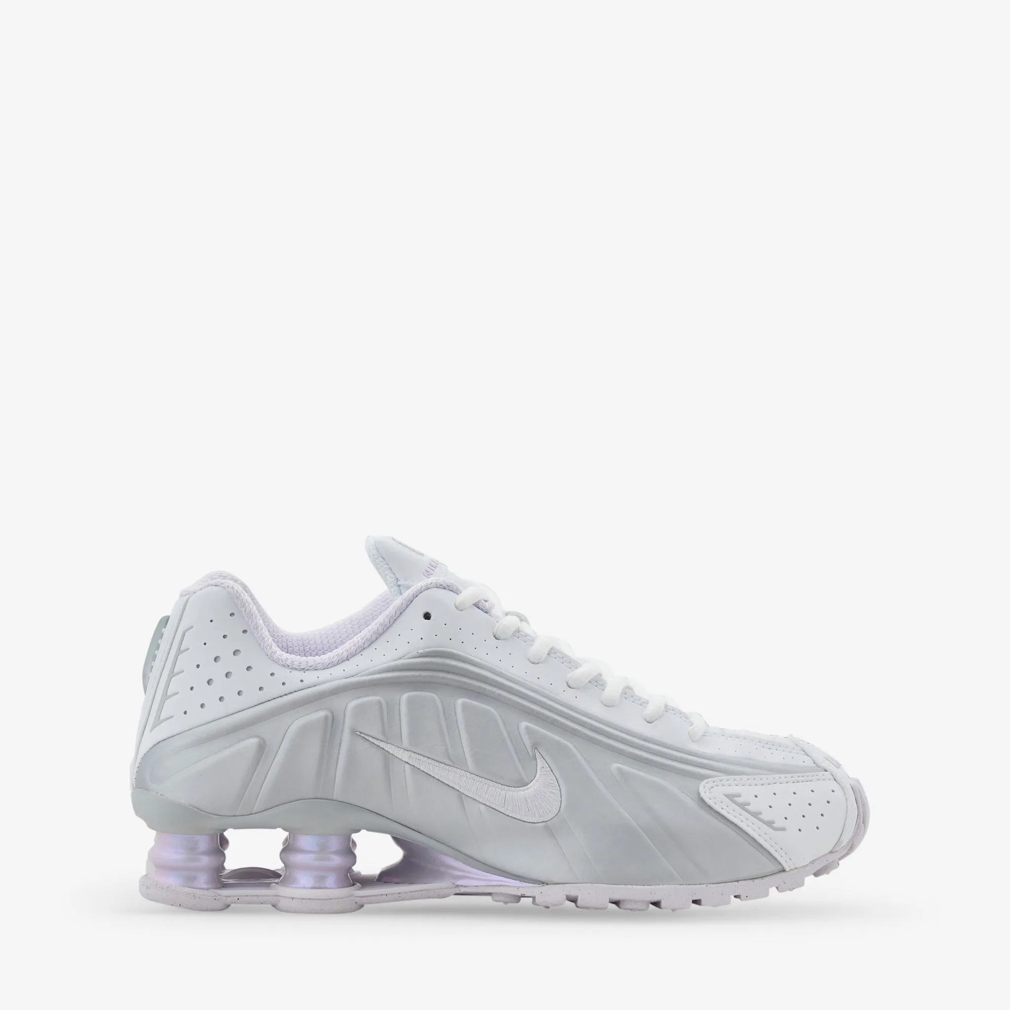 Women's Shox R4 White | Barely Grape | MTLC Platinum