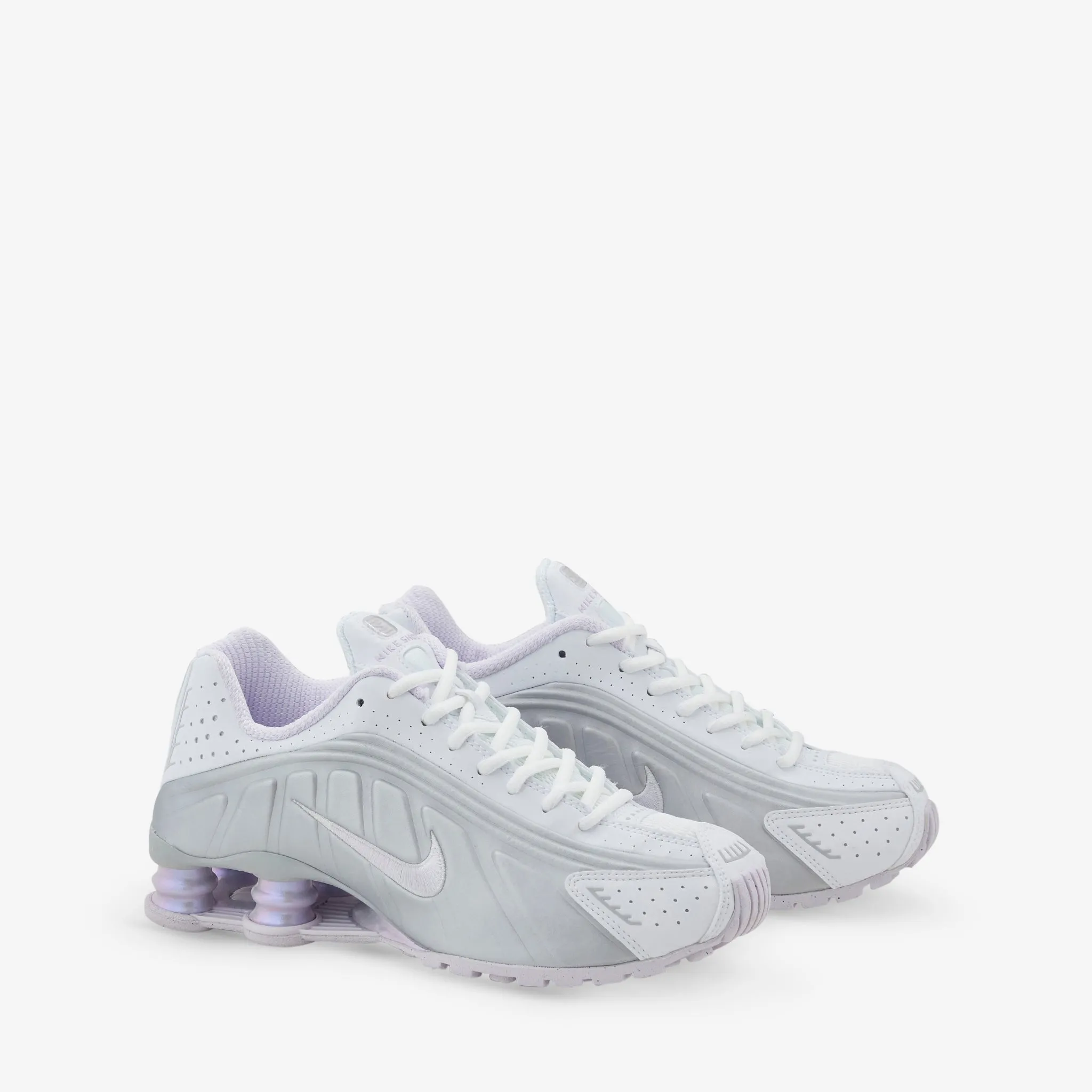 Women's Shox R4 White | Barely Grape | MTLC Platinum