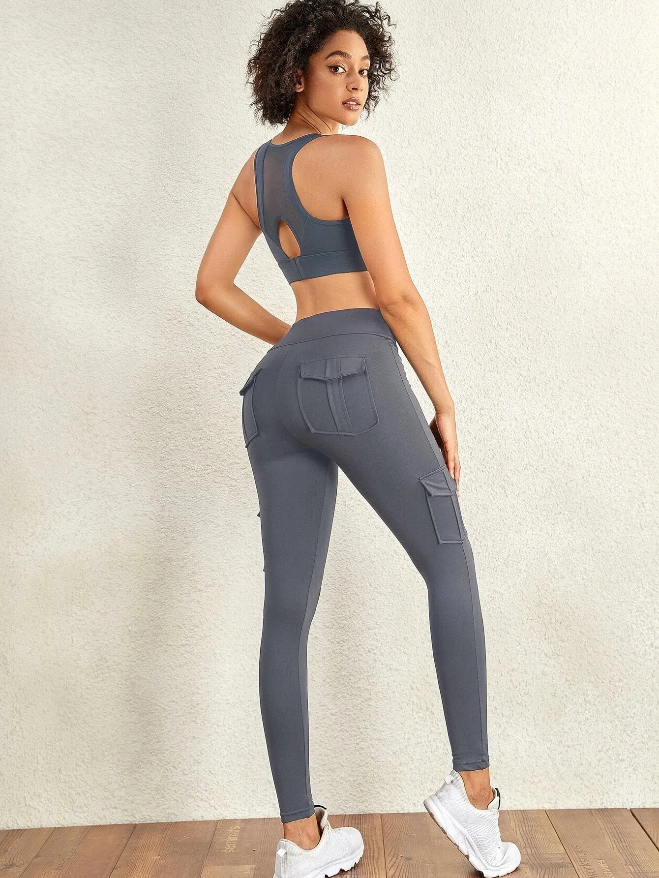 Workout Running Stretch Cargo Skinny Pants