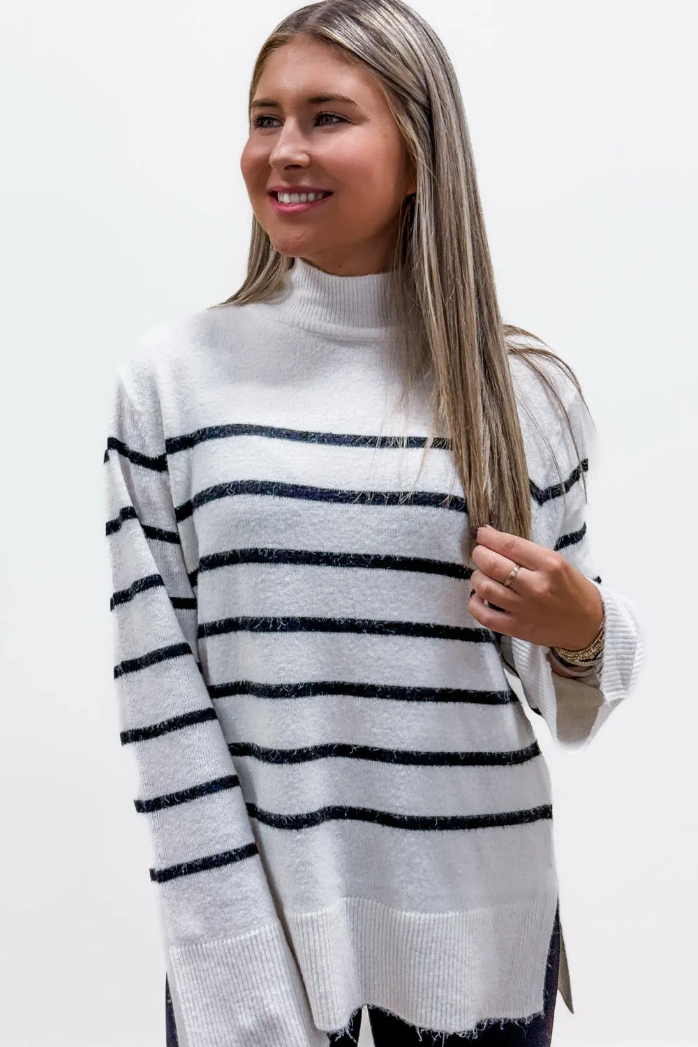 Z-Supply: Fin Stripe Sweater - Sea Salt